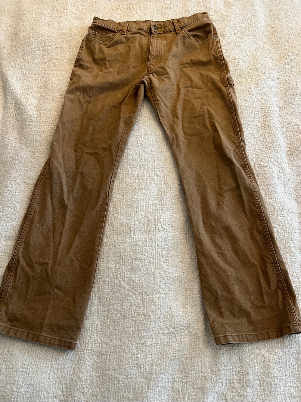 Dickies Carpenter Pants Mens 32x32 Brown Canvas Work Straight Leg Workwear